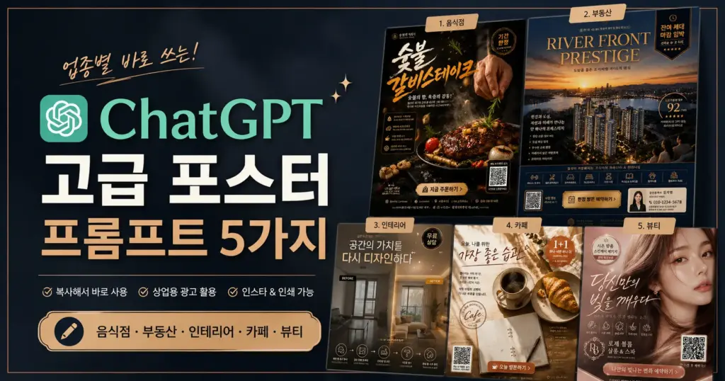 ChatGPT 고급 포스터 프롬프트 5가지