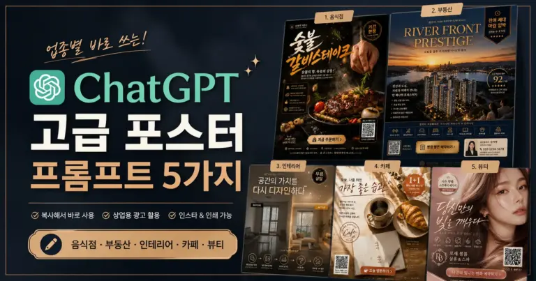 ChatGPT 고급 포스터 프롬프트 5가지