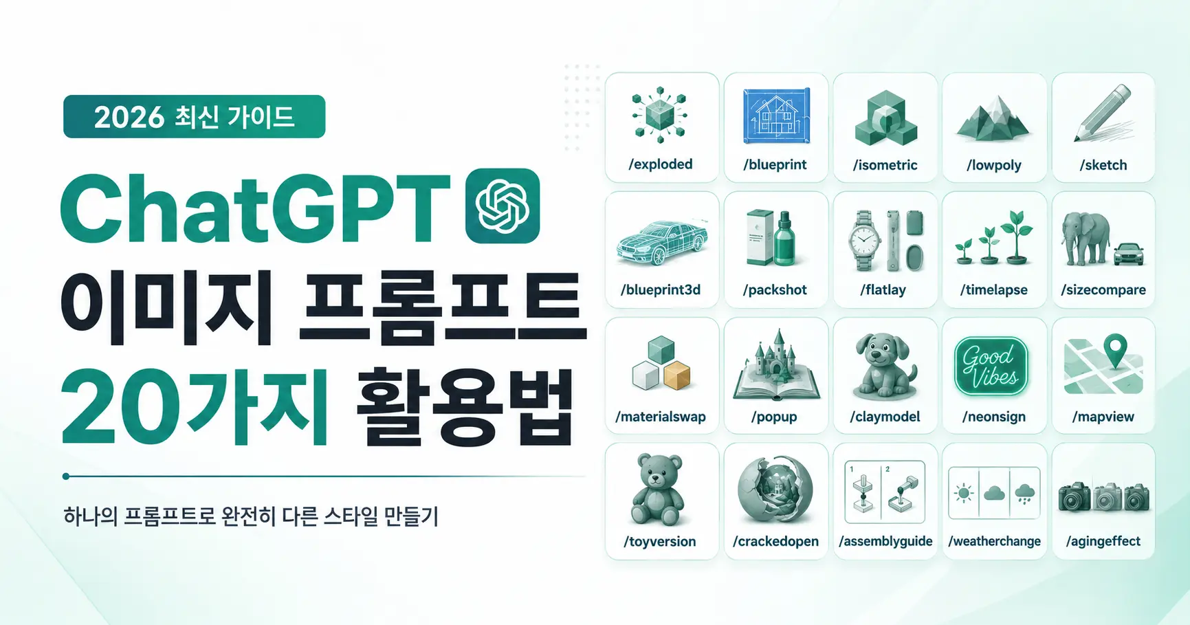 chatgpt 이미지프롬프트 20가지 활용법