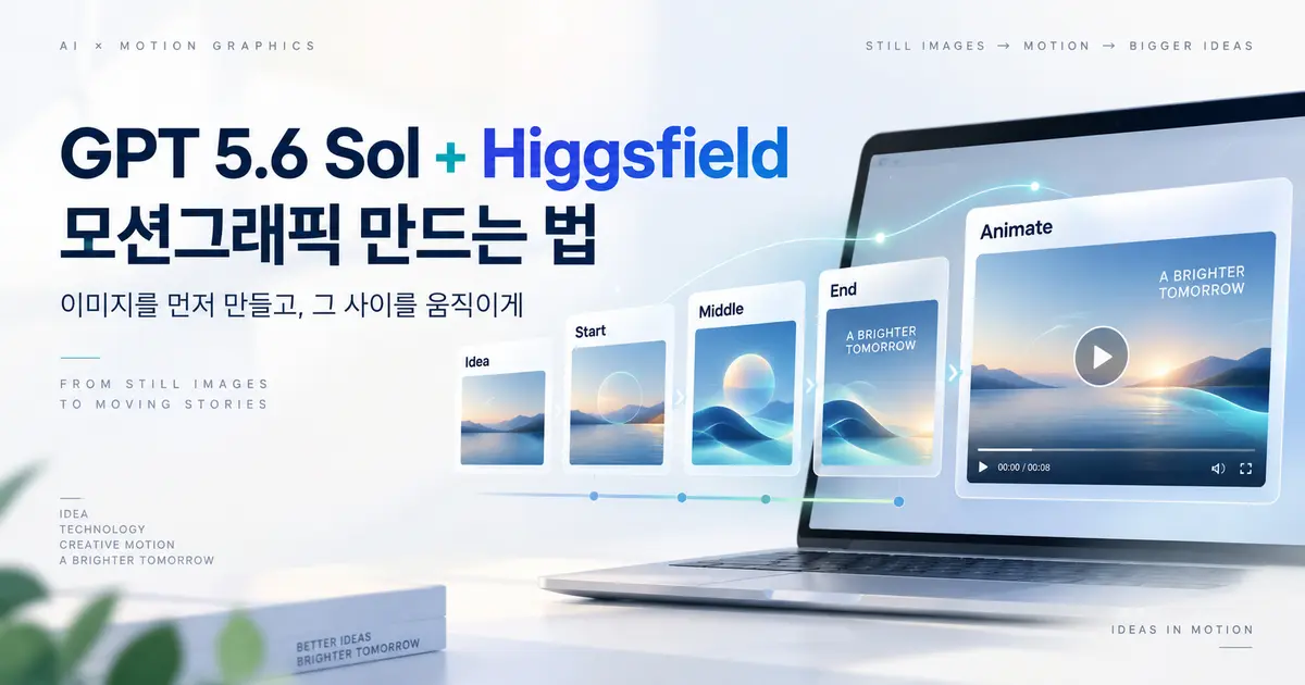 GPT 5.6 Sol + Higgsfiel 모션 그래픽 만드는 법